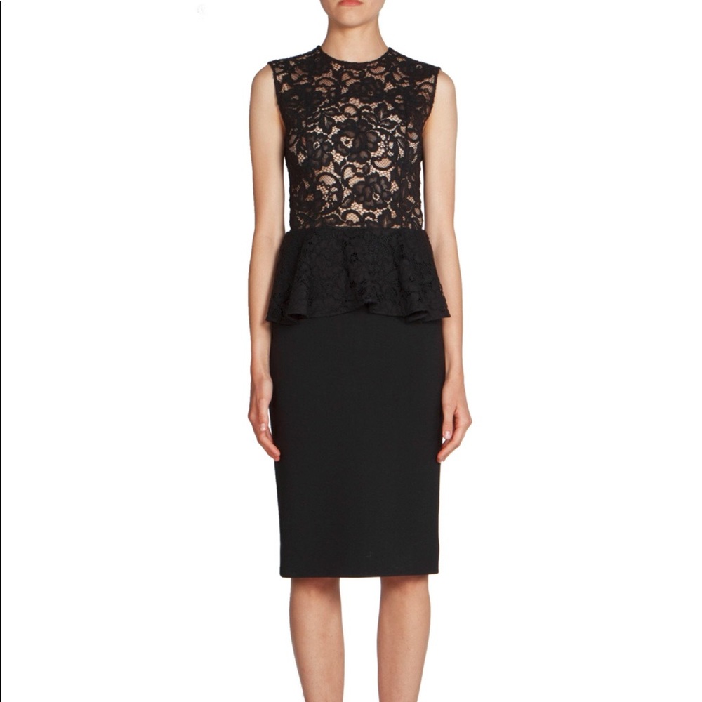 Saint Laurent sheer lace top peplum dress new! US6, fits like 4
